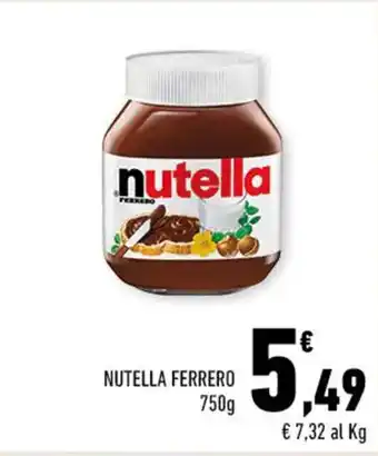 Conad NUTELLA FERRERO 750g offerta
