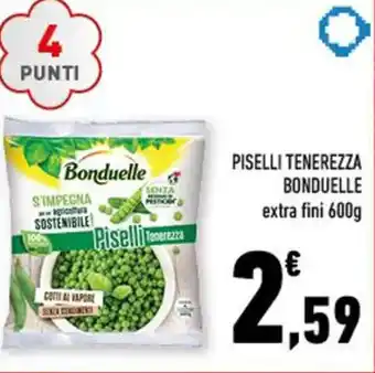 Conad PISELLI TENEREZZA BONDUELLE extra fini 600g offerta
