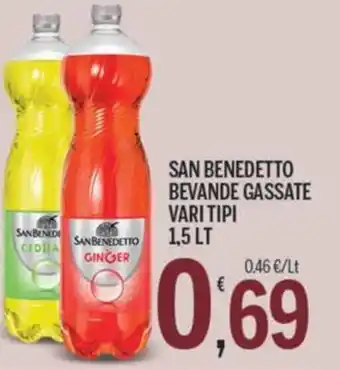 Gruppo Pascar SAN BENEDETTO BEVANDE GASSATE VARI TIPI 1,5 LT offerta