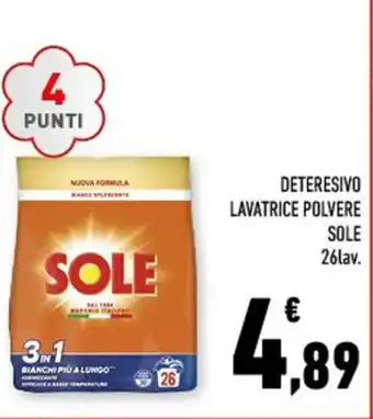 Conad DETERESIVO LAVATRICE POLVERE SOLE 26lav. offerta