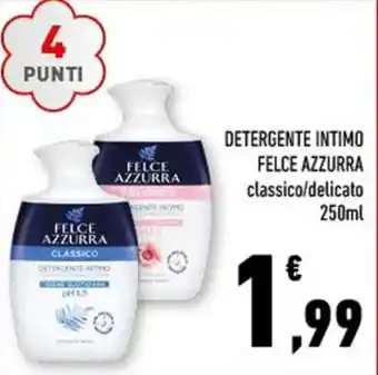 Conad DETERGENTE INTIMO FELCE AZZURRA classico/delicato 250ml offerta