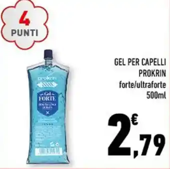 Conad GEL PER CAPELLI PROKRIN forte/ultraforte 500ml offerta