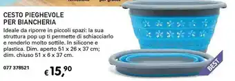 Cesto Pieghevole Per Biancheria