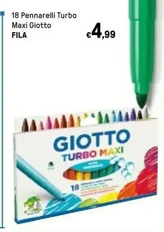 Iper La Grande Giotto Fila 18 Pennarelli Turbo Maxi offerta