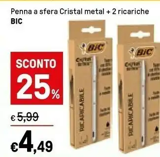 Bic Penne A Sfera Cristali Metal