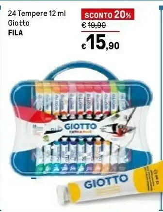 Iper La Grande Giotto Fila 24 Tempere offerta