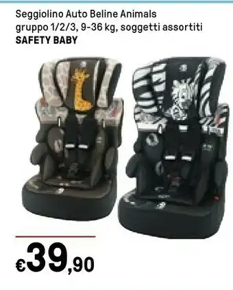 Iper La Grande Safety Baby Seggiolino Auto Beline Animals Gruppo offerta