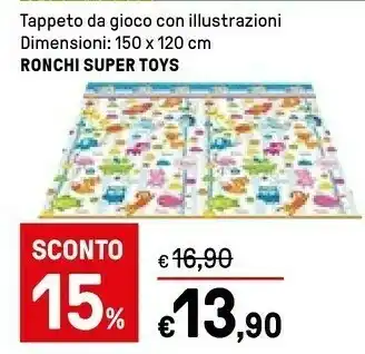 Iper La Grande Ronchi Super Toys Tappeto Da Gioco Con Illustrazioni offerta