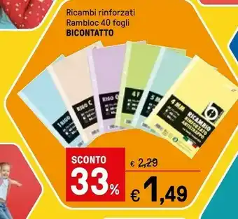 Bicontatto Ricambi Rinforzati Rambloc 40 Fogli
