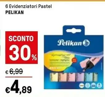 Iper La Grande Pelikan 6 Evidenziatori Pastel offerta