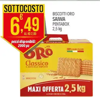 Iper Nonna Isa BISCOTTI ORO SAIWA PENTABOX 2,5 kg offerta