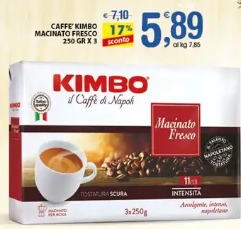 Qui Discount CAFFE' KIMBO MACINATO FRESCO 250 GR X 3 offerta