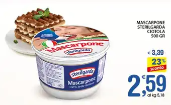 Qui Discount MASCARPONE STERILGARDA CIOTOLA 500 GR offerta