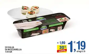Qui Discount SFOGLIA DI MOZZARELLA 130 GR offerta