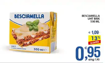 Qui Discount BESCIAMELLA UHT BRIK 500 ML offerta