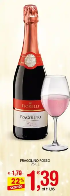 Qui Discount FRAGOLINO ROSSO 75 CL offerta
