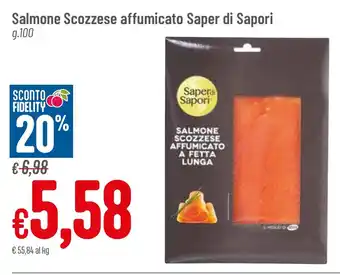 Pan Salmone Scozzese affumicato Saper di Sapori g.100 offerta