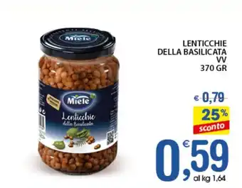 Qui Discount LENTICCHIE DELLA BASILICATA VV 370 GR offerta