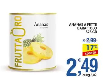 ANANAS A FETTE BARATTOLO 825 GR