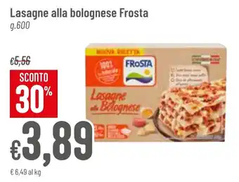 Pan Lasagne alla bolognese Frosta g.600 offerta