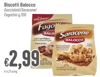Pan Biscotti Balocco Gocciolotti/Saracene/ Fagottini g.700 offerta