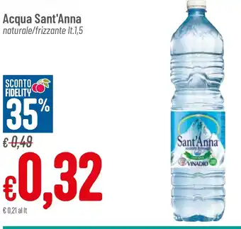 Acqua Sant'Anna naturale/frizzante lt.1,5