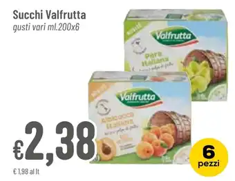 Succhi Valfrutta gusti vari ml.200x6