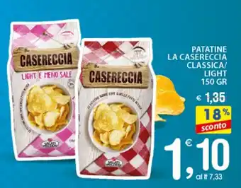 Qui Discount PATATINE LA CASERECCIA CLASSICA/ LIGHT 150 GR offerta