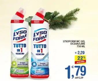 Qui Discount LYSOFORM WC GEL OCEAN/LIME 750 ML offerta