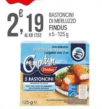 Iper Nonna Isa BASTONCINI DI MERLUZZO FINDUS x5 125 g offerta
