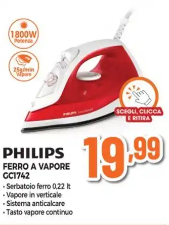 Expert Philips - ferro a vapore gc1742 offerta