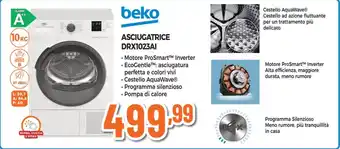 Expert Beko - drx1023ai asciugatrice libera installazione caricamento frontale 10 kg a++ antracite offerta