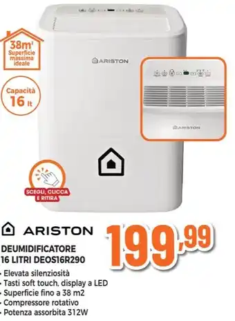 Expert Ariston - deumidificatore 16 litri deos16r290 offerta