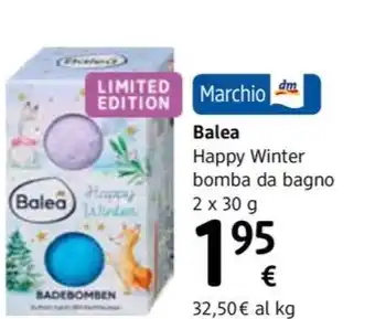 dm drogerie markt Balea Happy winter bomba da bagno 2 x 30 g offerta