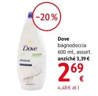 dm drogerie markt Dove bagnodoccia 600 ml offerta