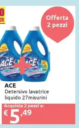 PiùMe ACE Detersivo lavatrice liquido 27misurini offerta