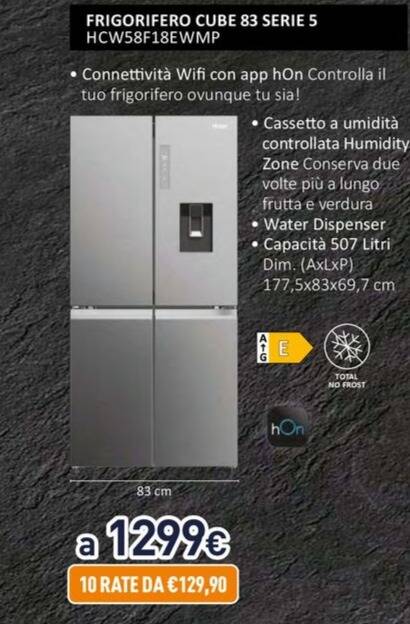 Frigorifero Haier Cube 4 Porte - No Frost, Tecnologia Antibatterica, Libera Installazione, Grigio - Foto 8