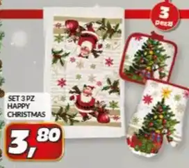Risparmio Casa Set 3 pz happy christmas offerta