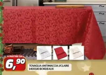 Risparmio Casa Tovaglia antimaccia j/claire bordeaux offerta