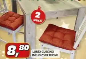 Risparmio Casa Lurex cuscino imb.2pz sof rosso offerta