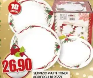 Risparmio Casa Servizio piatti tondi agrifogli offerta
