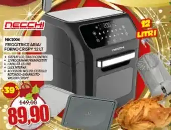 Necchi - nk1006 friggitrice aria/forno crispy