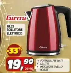 Risparmio Casa Girmi - bl32 bollitore elettrico offerta