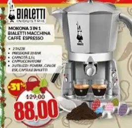 Risparmio Casa Bialetti - mokona 3 in 1 macchina caffe espresso offerta