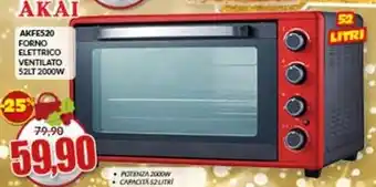 Risparmio Casa Akai - akfe520 forno elettrico ventilato offerta
