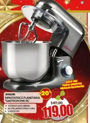 Risparmio Casa Girmi - im4600 impastatrice planetaria gastronomo 8l offerta