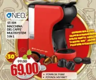 Risparmio Casa Neo - st-504 macchina del caffe multisystem 5in1 offerta