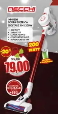 Risparmio Casa Necchi - nh9206 aspirapolvere senza filo nero, blu, metallico senza sacchetto offerta