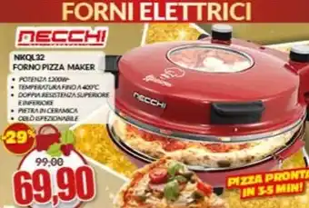 Risparmio Casa Necchi - nkql32 forno pizza maker offerta
