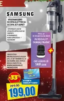 Risparmio Casa Samsung - vs15a6032r5 scopa elettrica scopa jet 60pet offerta